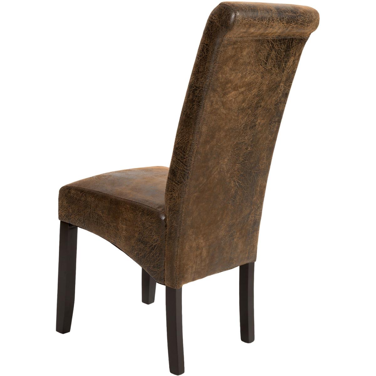 Ergonomic Dining Chairs  Set Of 4 - Antique Brown – image 2