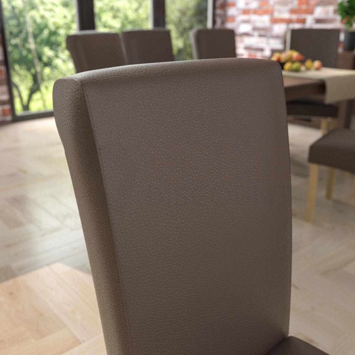 Clifton Set Of 2 Faux Leather Dining Chairs - Brown – image 5