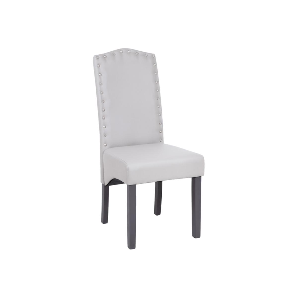 Amelia Dining Chairs Faux Leather - Light Grey