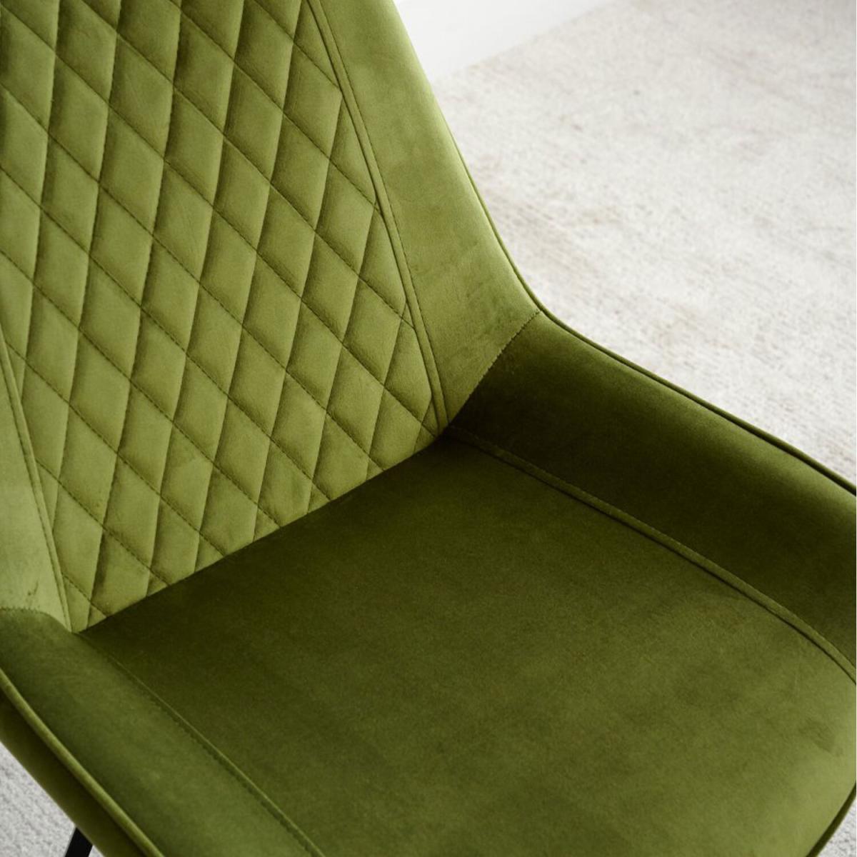Chase Upholstered Dining Chair (Set of 2) - Green Velvet – image 2