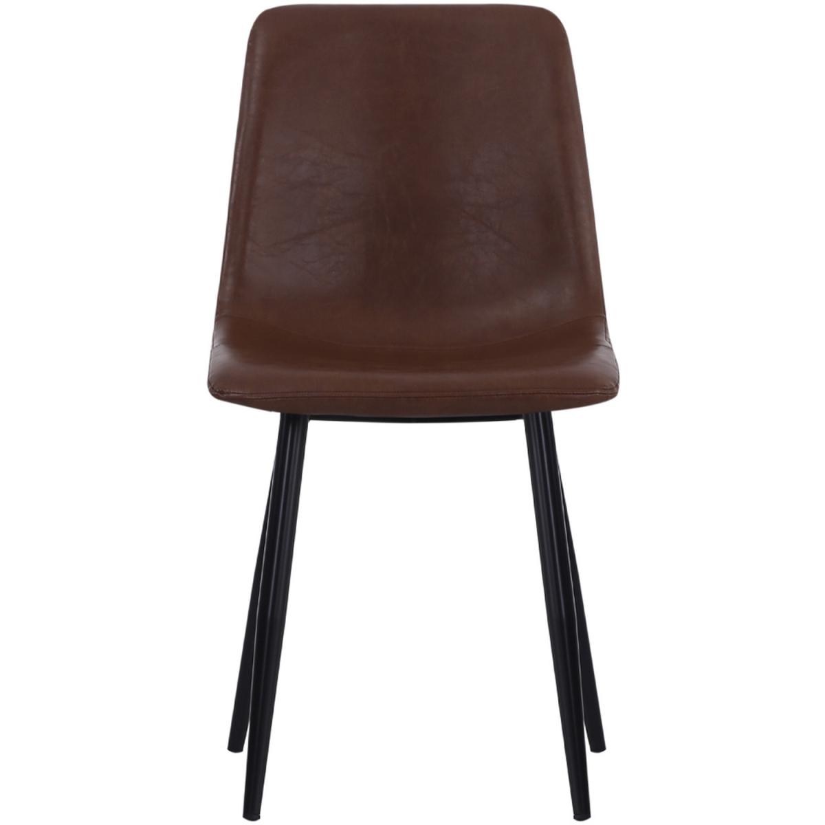 Leather Dining Chair Set Of 4 - Brown – image 2