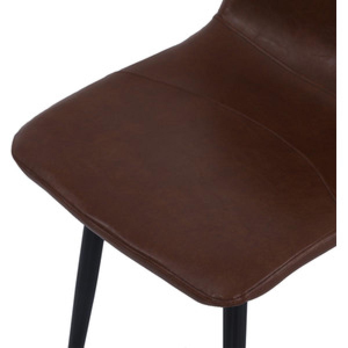 Leather Dining Chair Set Of 4 - Brown – image 13