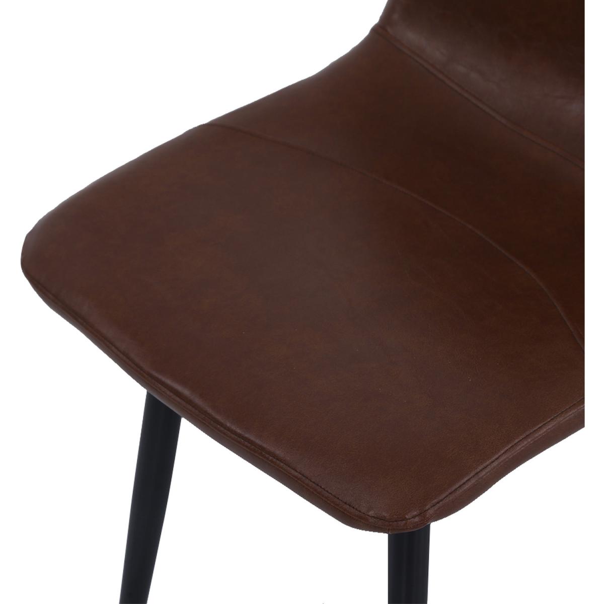 Leather Dining Chair Set Of 4 - Brown – image 7