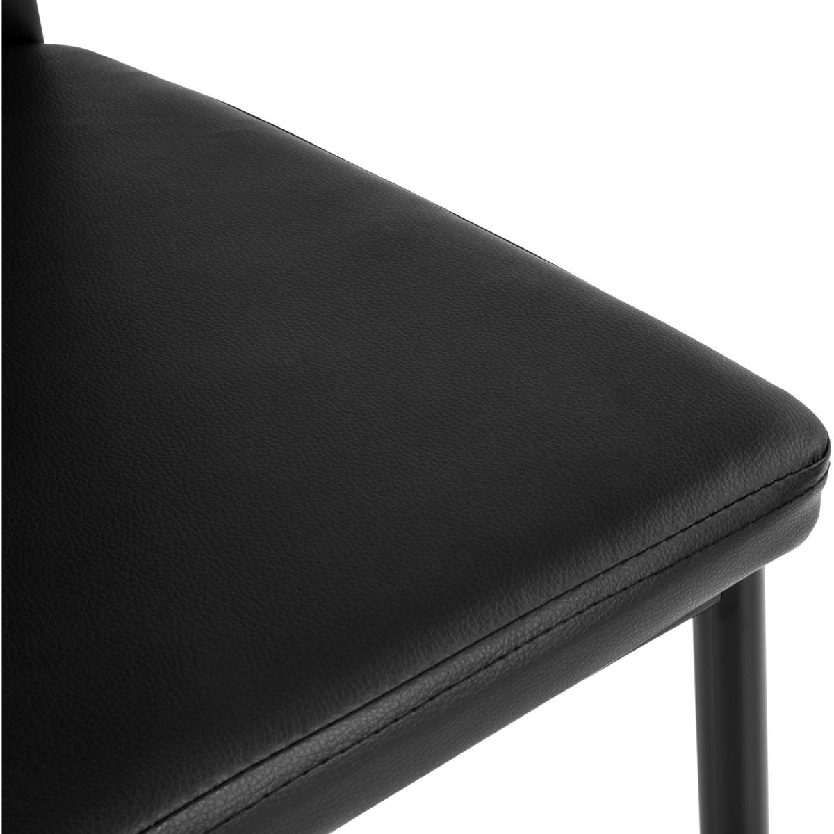 Set Of 8 Dining Chairs With Rhinestone - Black – image 4