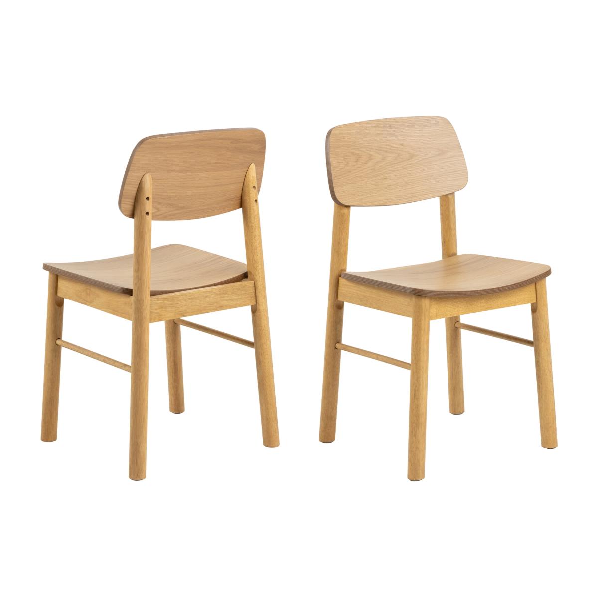 Barlow Dining Chair in Matt Oak Set of 2