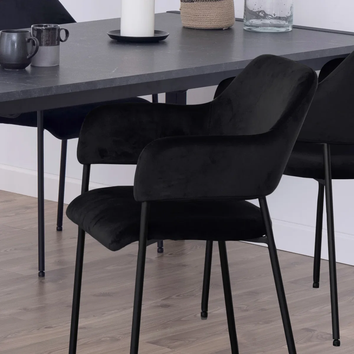 Lima Dining Chair with Armrest in Black Set of 2 - Black – image 5