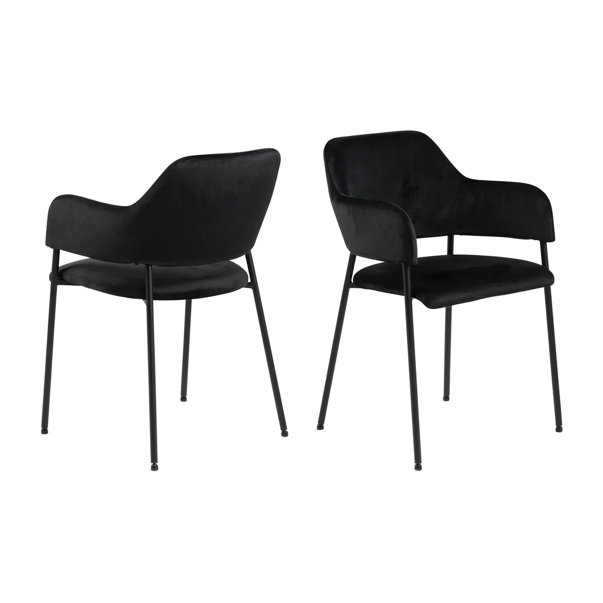 Lima Dining Chair with Armrest in Black Set of 2 - Black – image 1
