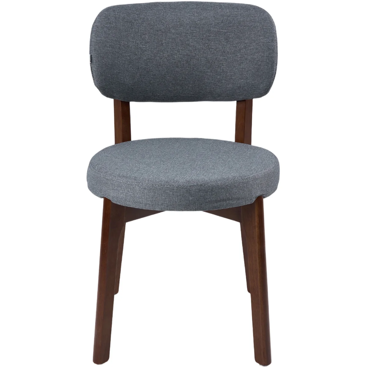 Set of 2 Upholstered Dining Chairs with Wooden Frames - Grey – image 4