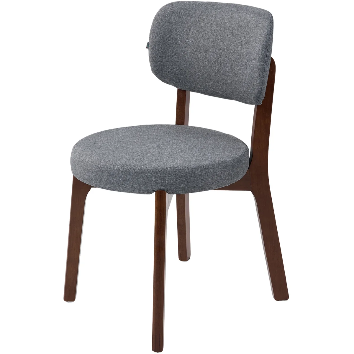 Set of 2 Upholstered Dining Chairs with Wooden Frames - Grey – image 5