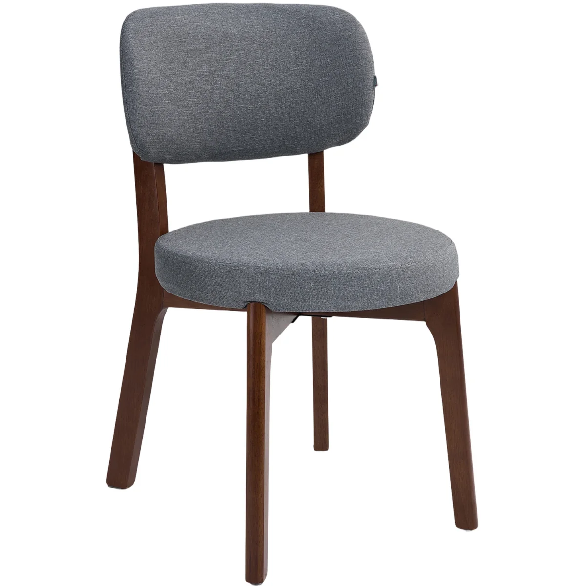 Set of 2 Upholstered Dining Chairs with Wooden Frames - Grey – image 6