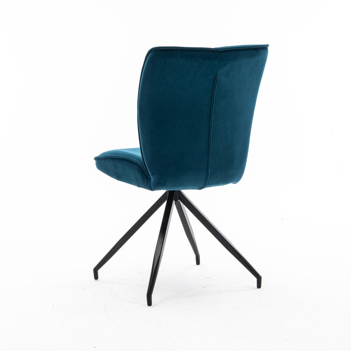Set of 2 Modern Velvet Dina Dining Chairs - Blue – image 4