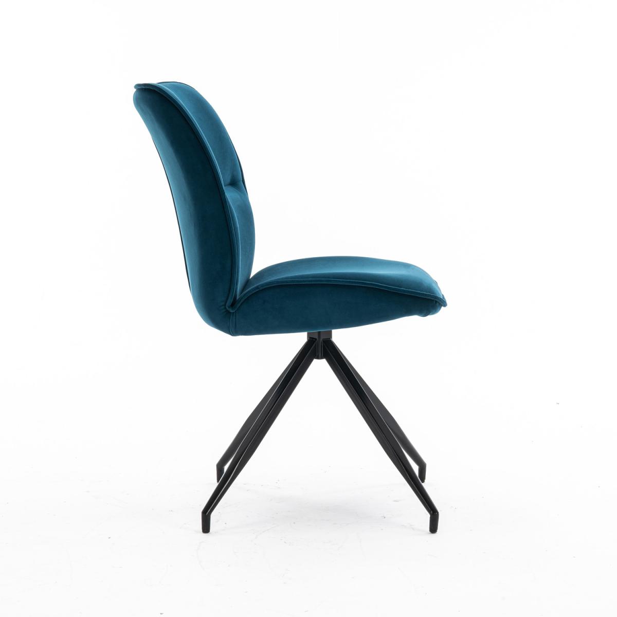 Set of 2 Modern Velvet Dina Dining Chairs - Blue – image 5