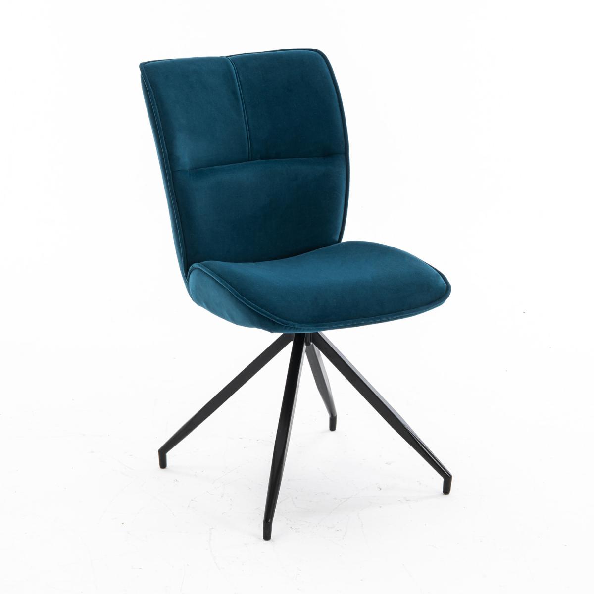 Set of 2 Modern Velvet Dina Dining Chairs - Blue – image 6