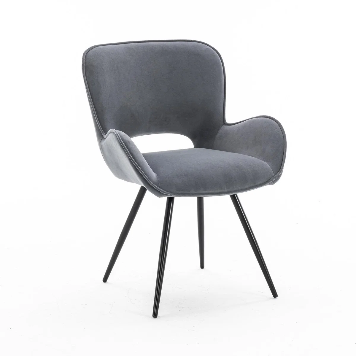 Set of 4 Lily Modern Velvet Dining Chair with Arms  - Mustard – image 11