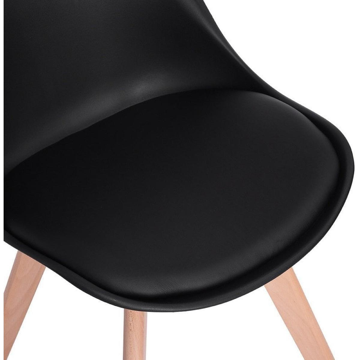Lorenzo Padded Dining Chair Set of 4 - Black – image 3