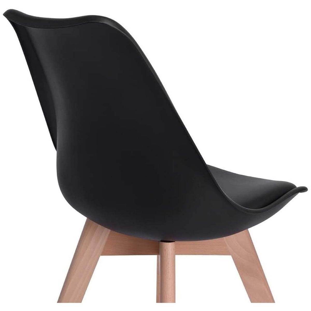 Lorenzo Padded Dining Chair Set of 4 - Black – image 4