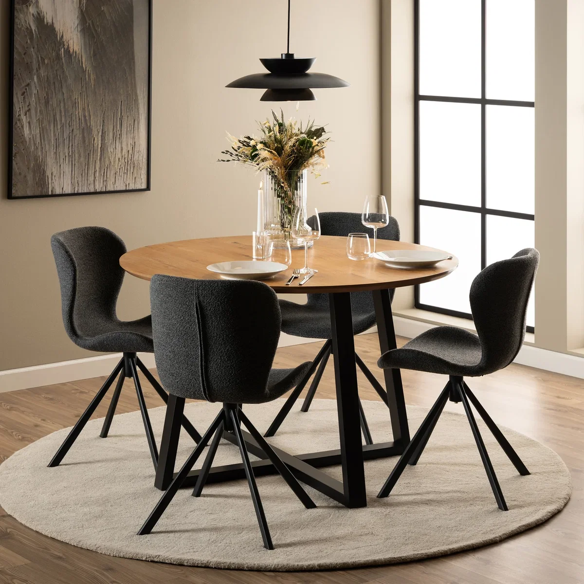 Batilda Swivel Dining Chairs Set of 2 - Grey – image 2