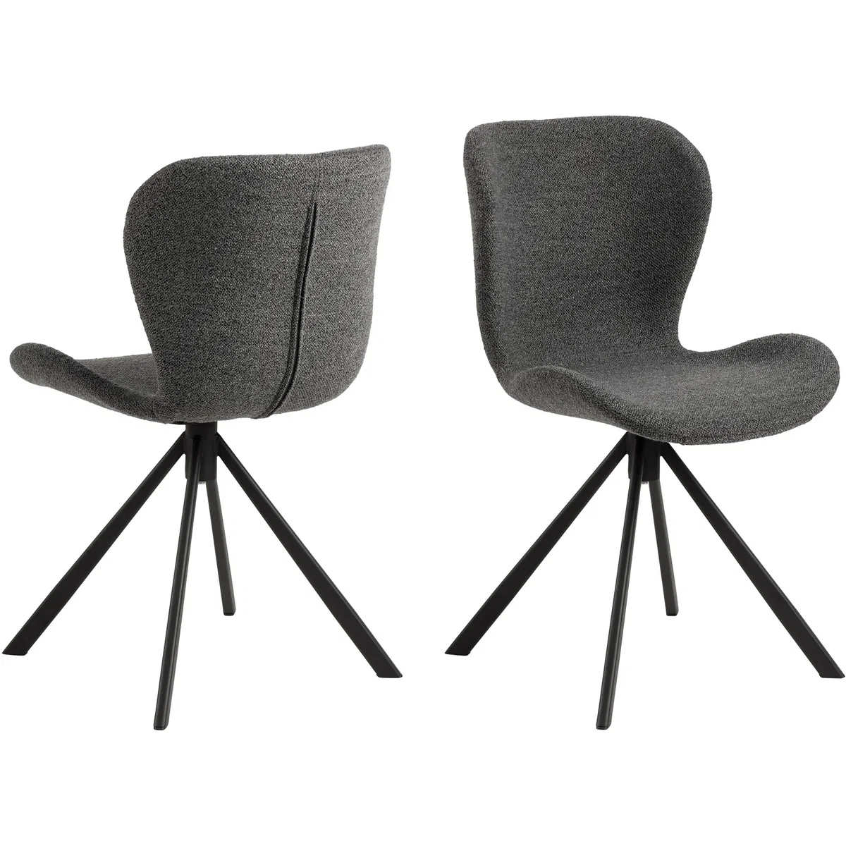 Batilda Swivel Dining Chairs Set of 2 - Grey – image 3