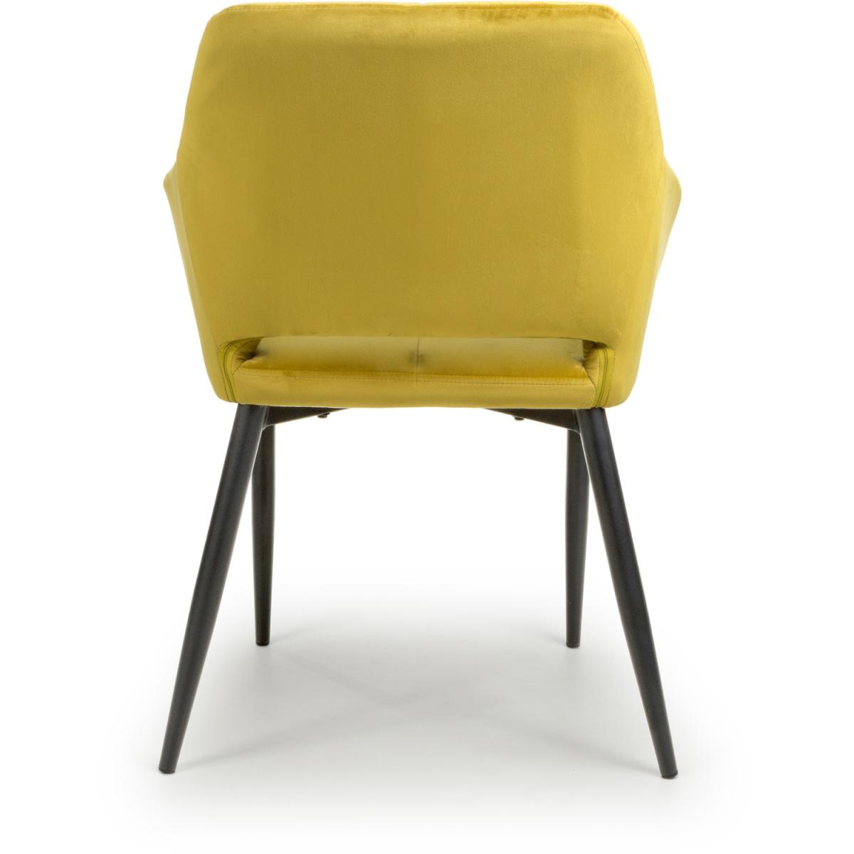 Nero Brushed Velvet Dining Chair - Lime Gold – image 4