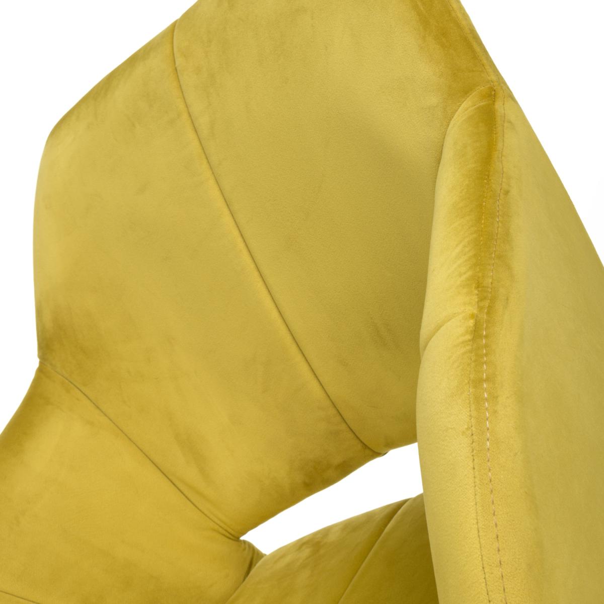 Nero Brushed Velvet Dining Chair - Lime Gold – image 5