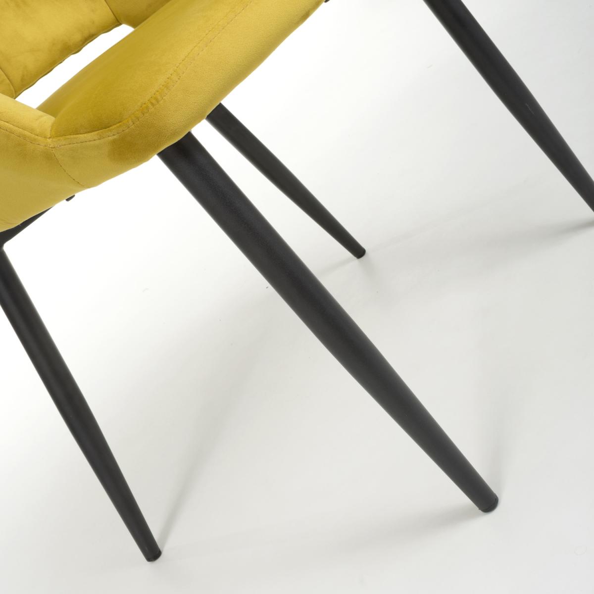 Nero Brushed Velvet Dining Chair - Lime Gold – image 7