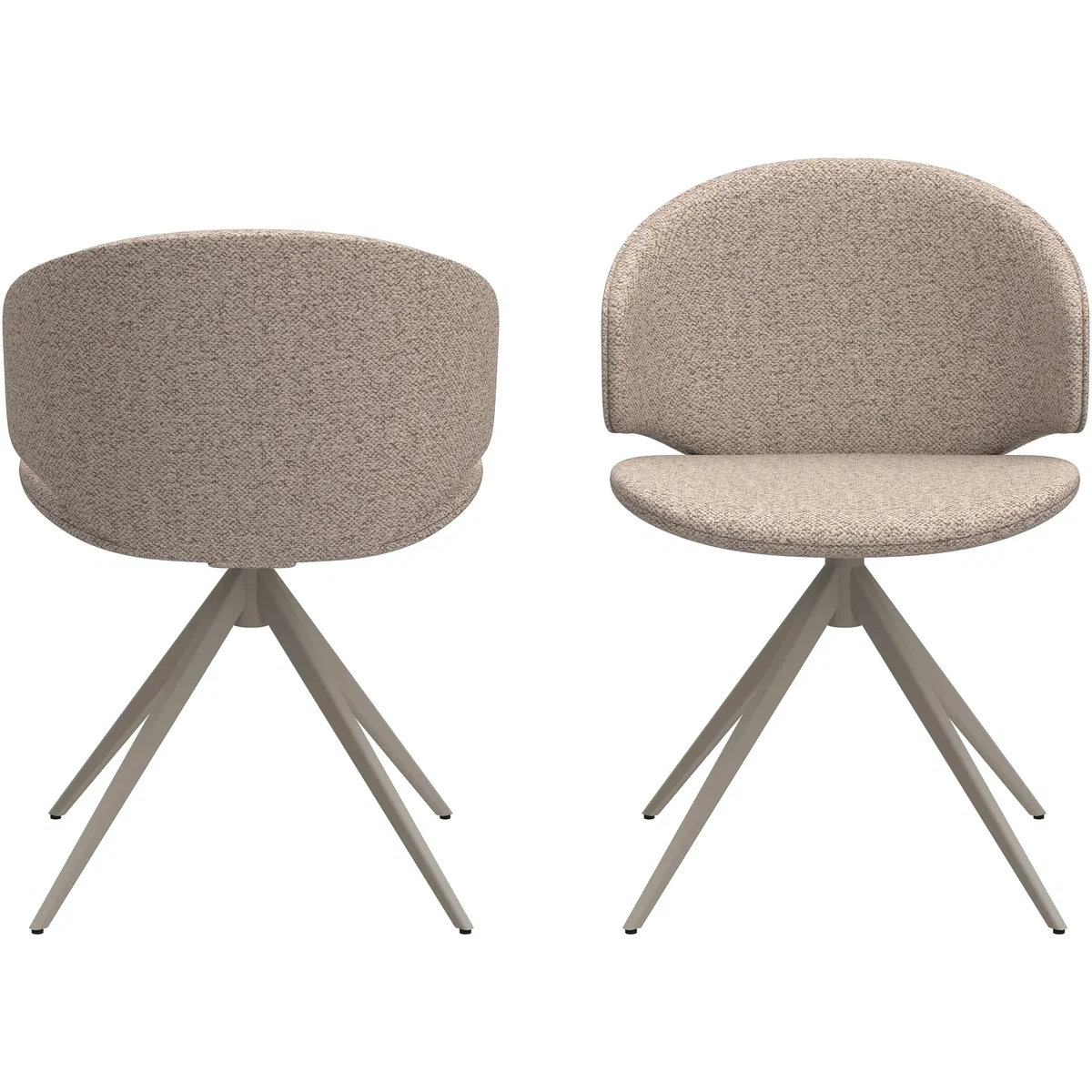 Ella Swivel Beige Dining Chair - Beige – image 4