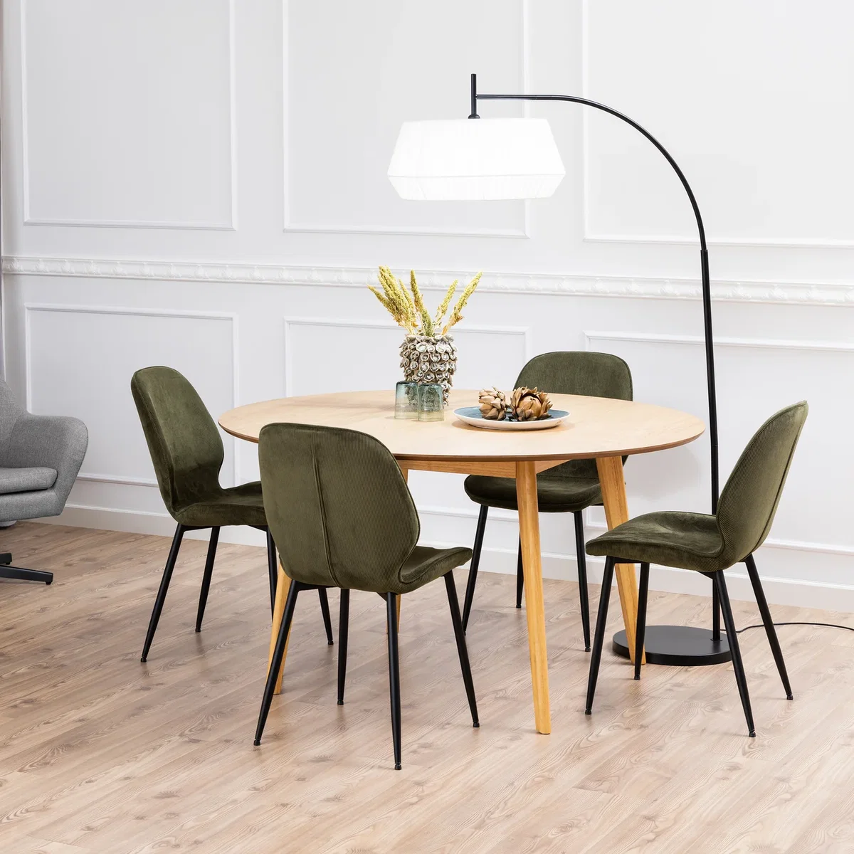 Femke Dining Chair in Olive Green Set of 4 - Olive Green – image 6