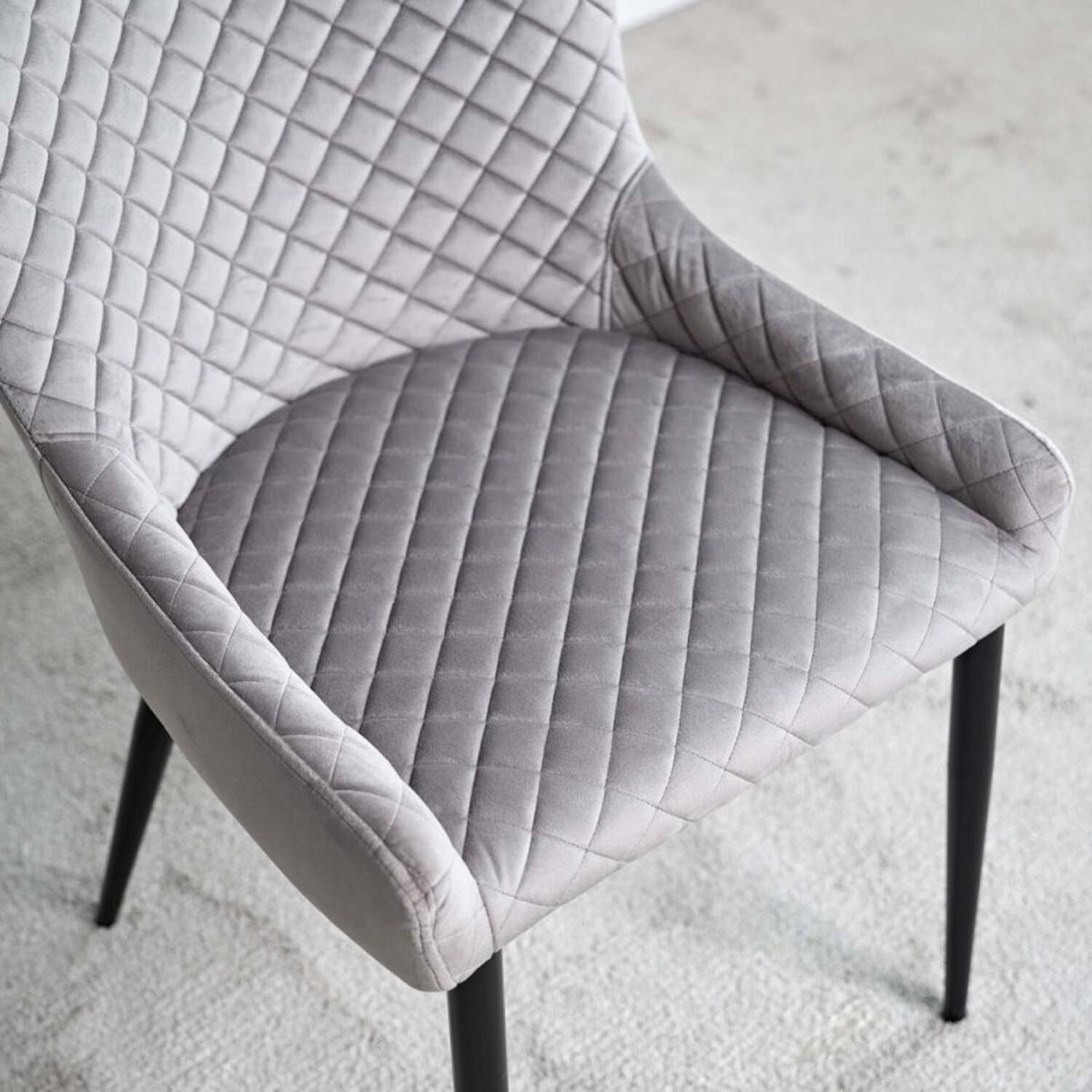 Set of 2 Carlton Dining Chairs - Light Grey – image 4