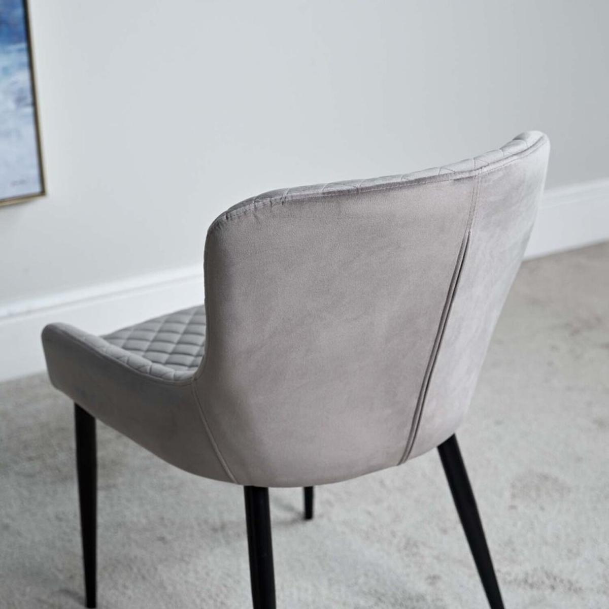 Set of 2 Carlton Dining Chairs - Light Grey – image 5
