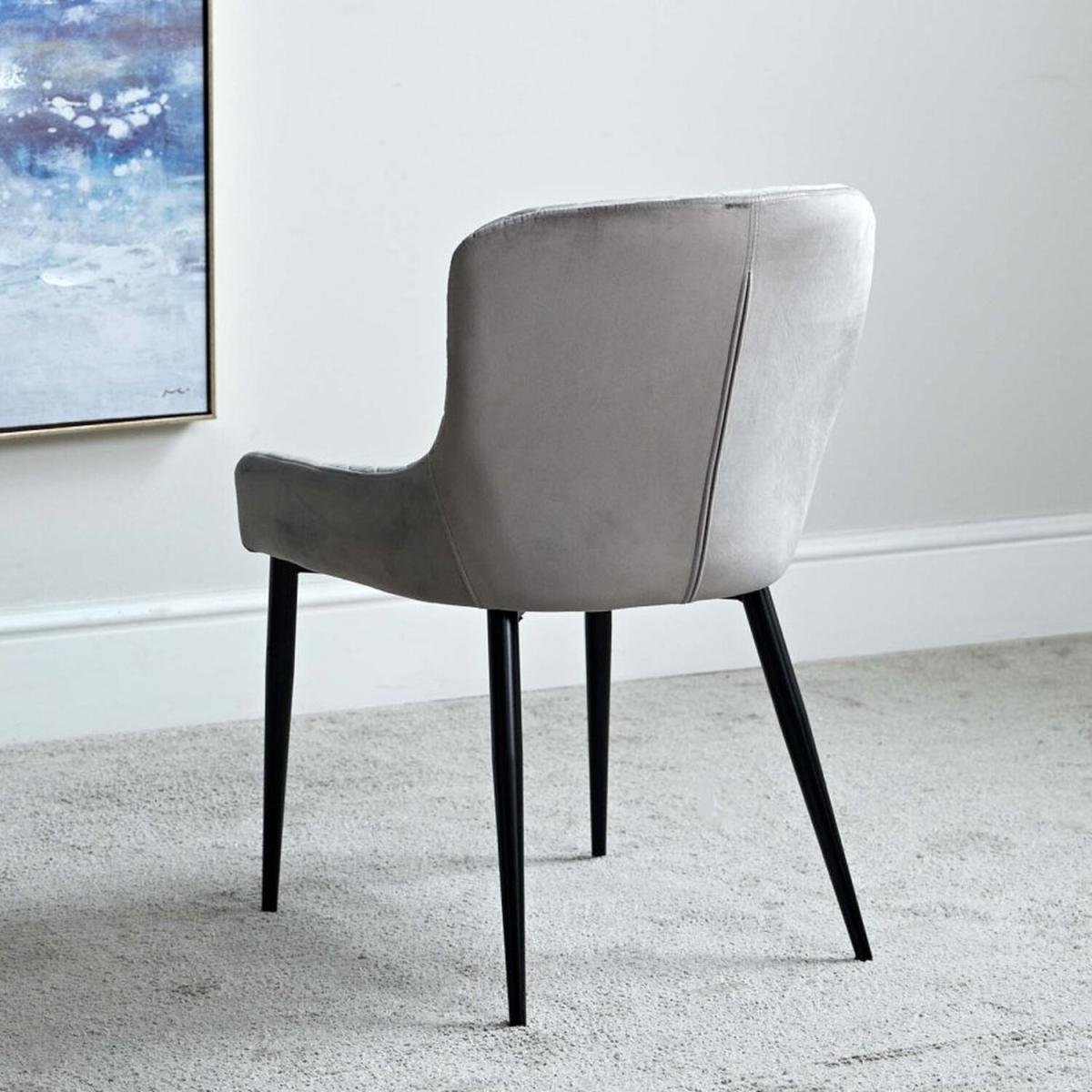 Set of 2 Carlton Dining Chairs - Light Grey – image 6