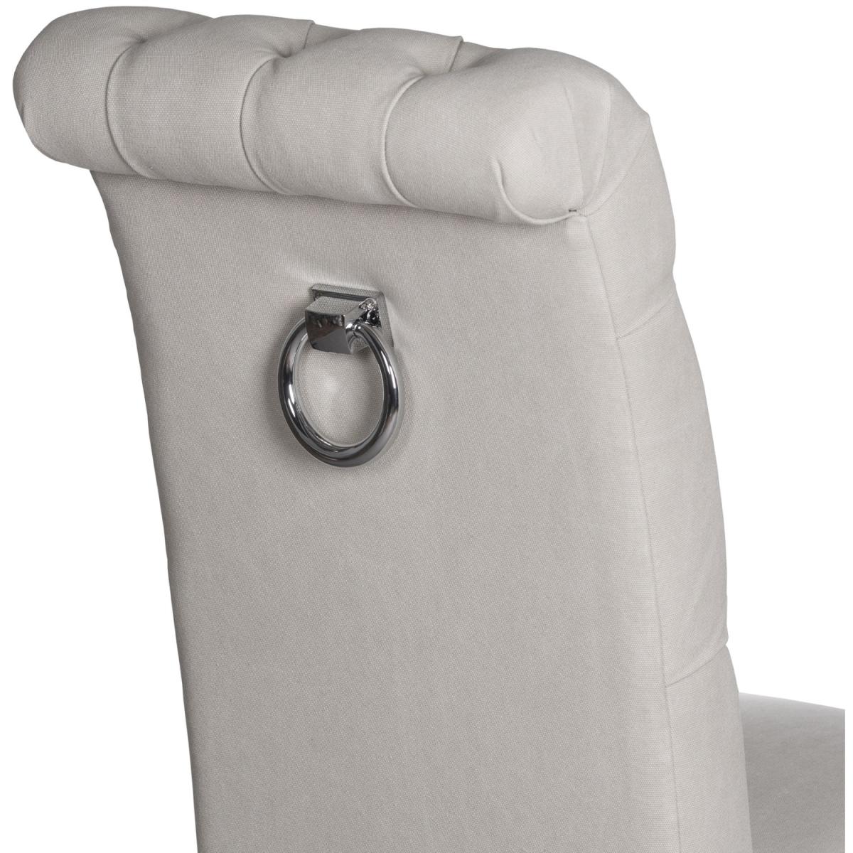 Classic Seating Roll Top Dining Chair With Ring Pull - Cream – image 3