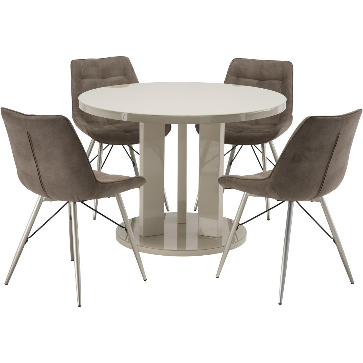 Taupe Fabric Nova Dining Chair - Neutral – image 3