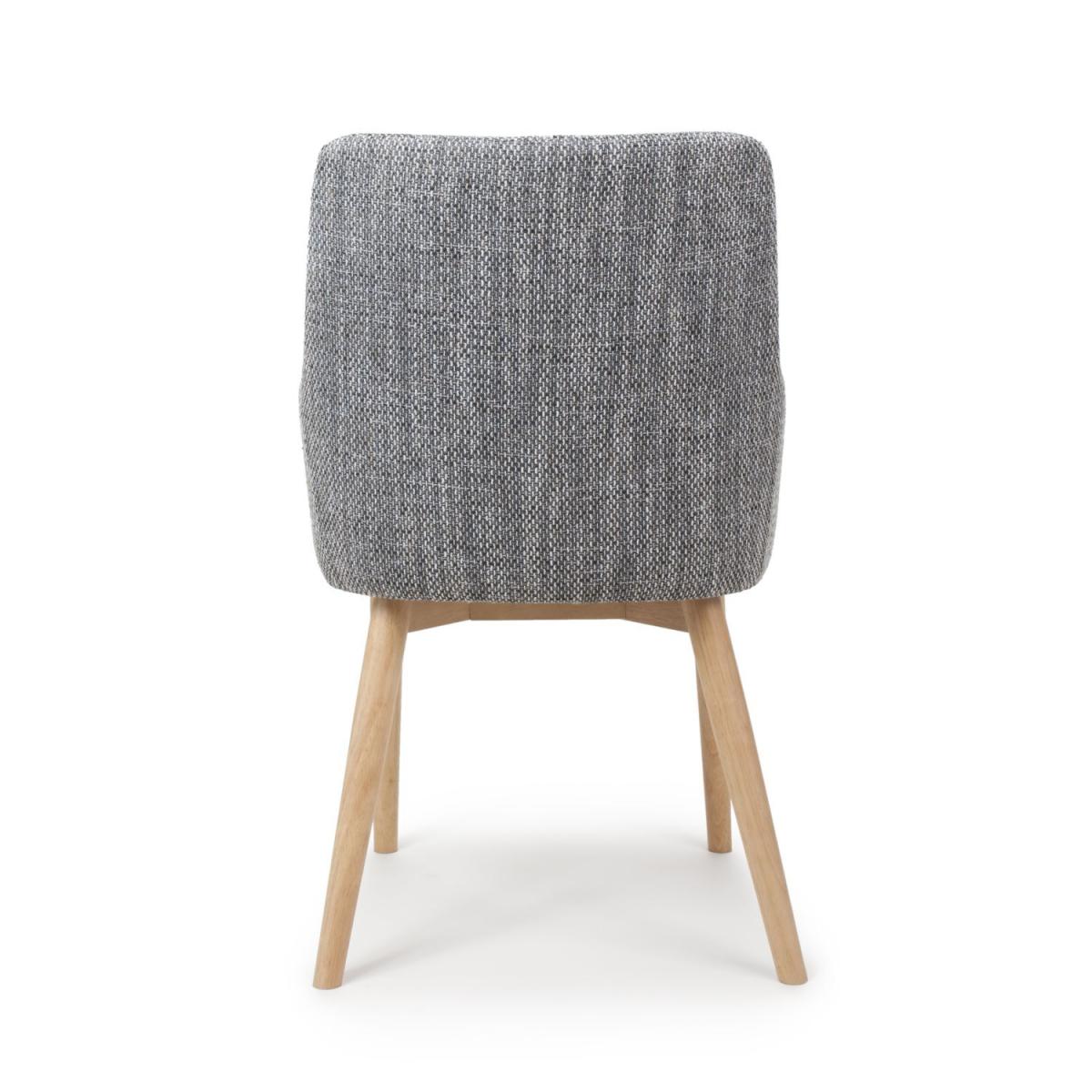 Pair Of Sidcup Tweed Grey Dining Chair – image 5