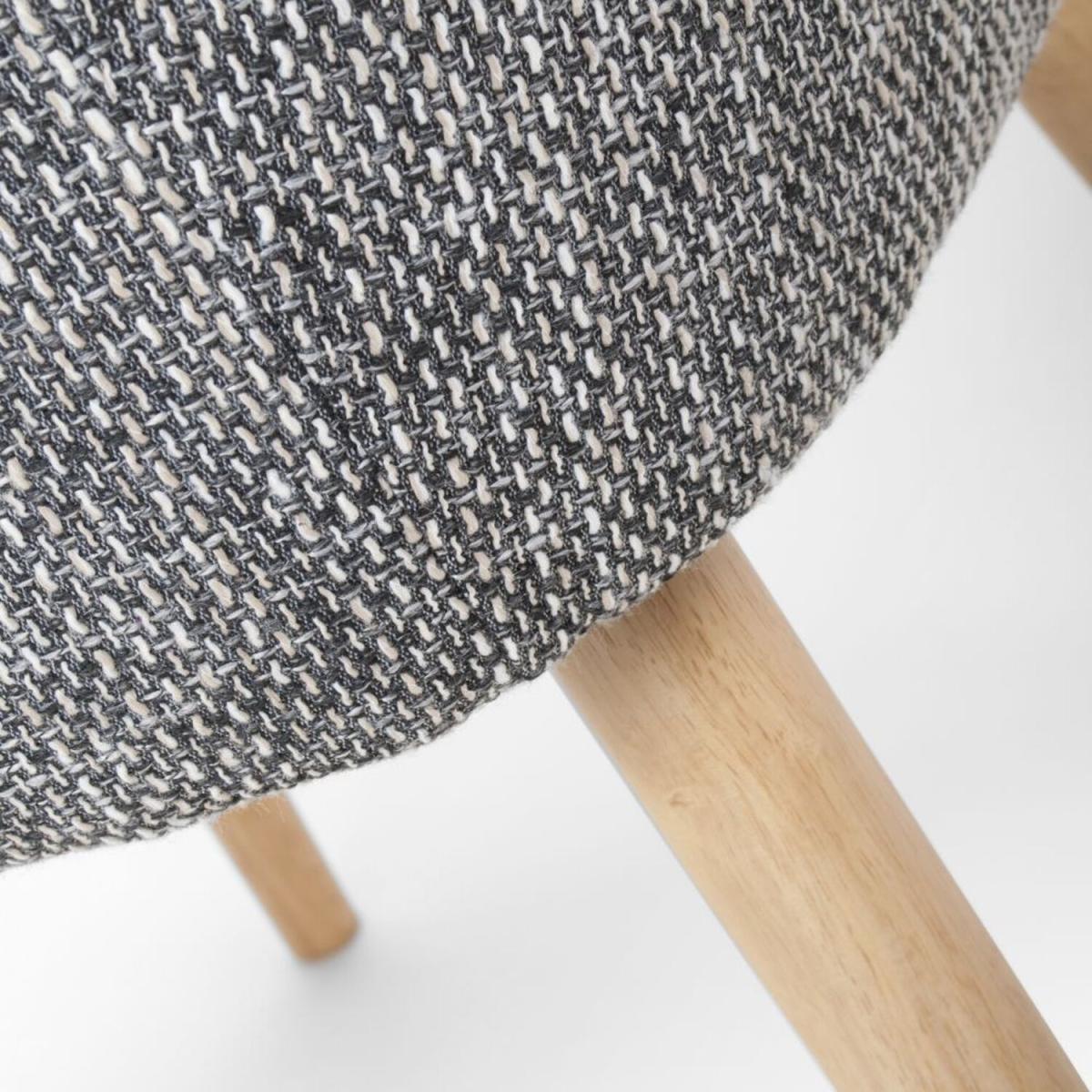 Pair Of Sidcup Tweed Grey Dining Chair – image 7