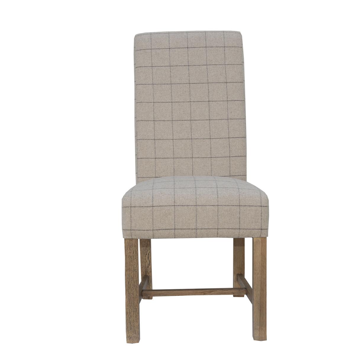 Pair of HO Checked Dining Chairs - Grey – image 5