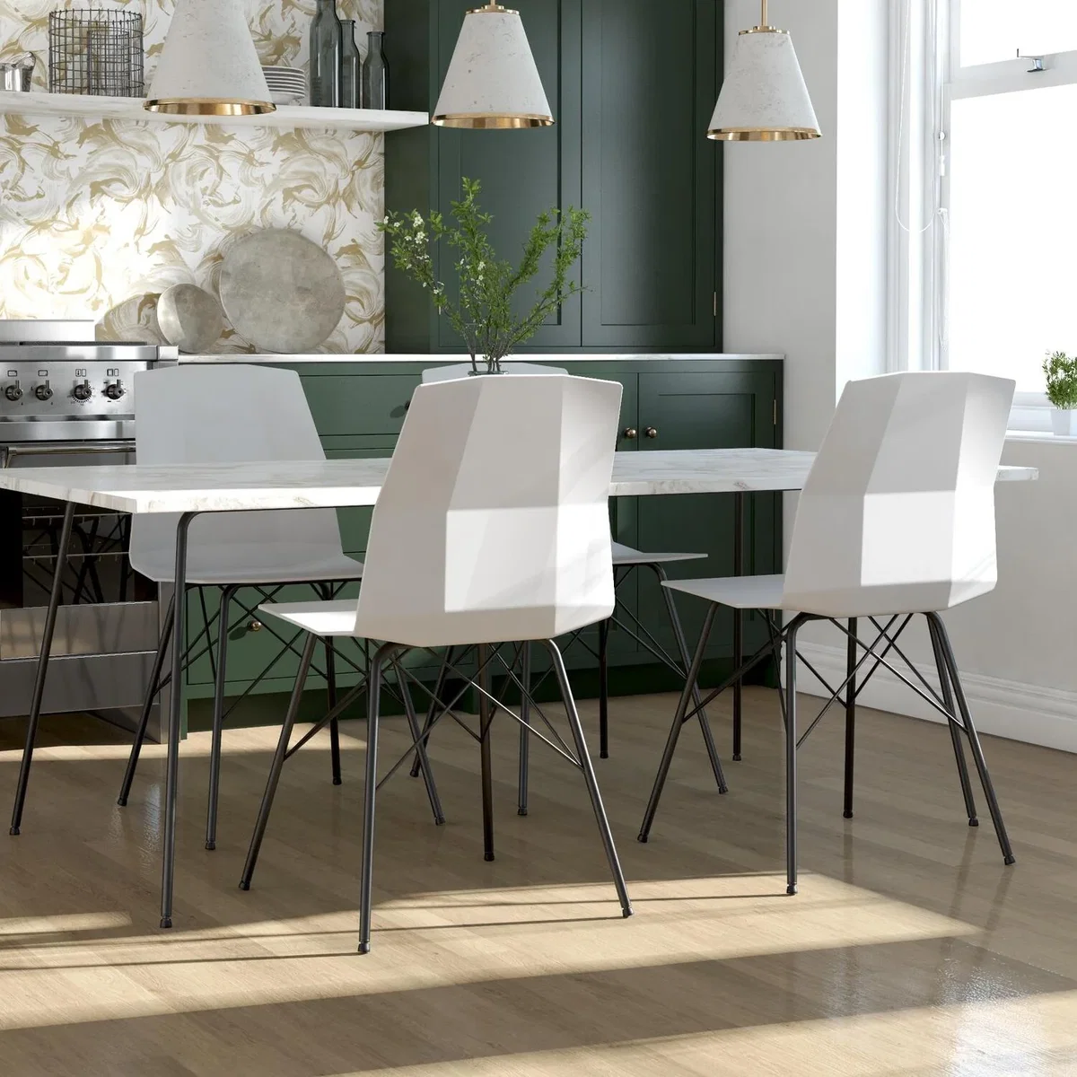 Dorel Home CL Riley Molded Dining Chair Grey - Grey