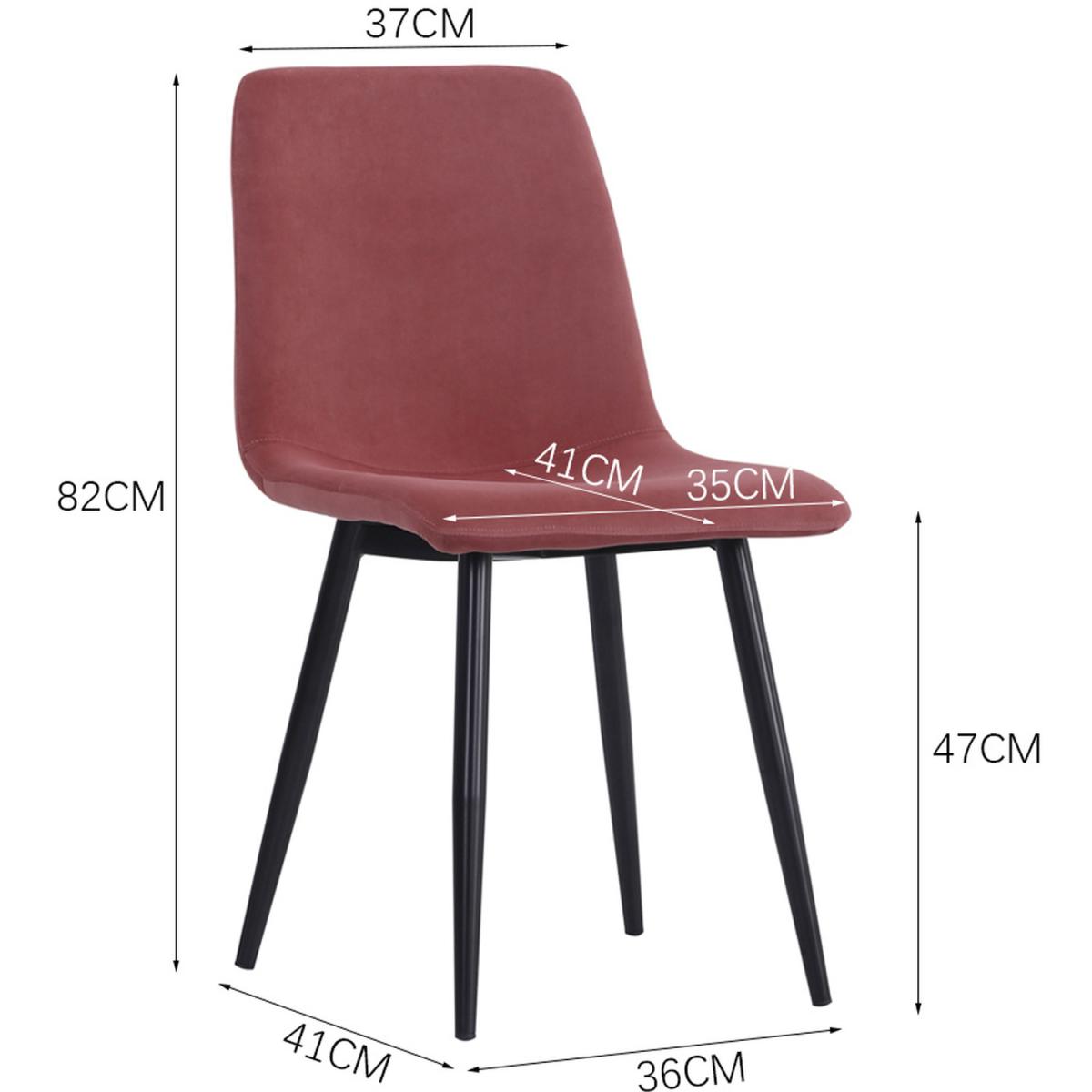 Dining Chair Set Of 4 - Pink – image 9