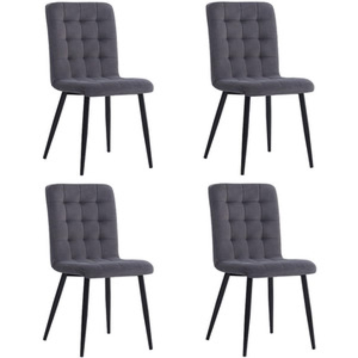 Stylish Velvet Dining Chair Set Of 4 - Pink – image 12