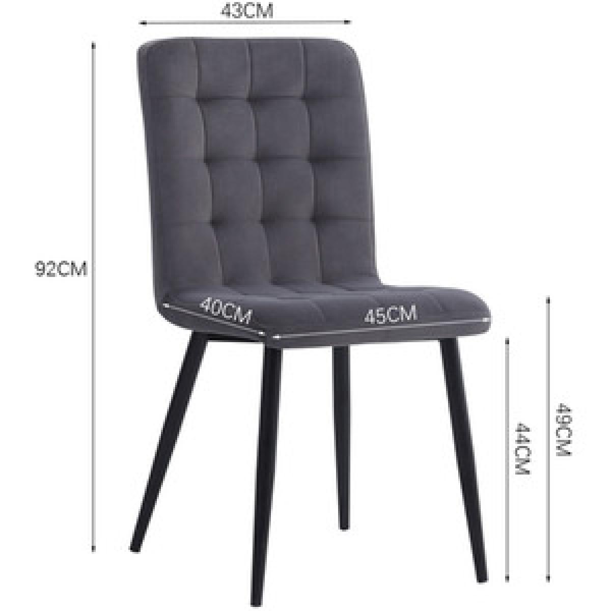 Stylish Velvet Dining Chair Set Of 4 - Pink – image 19