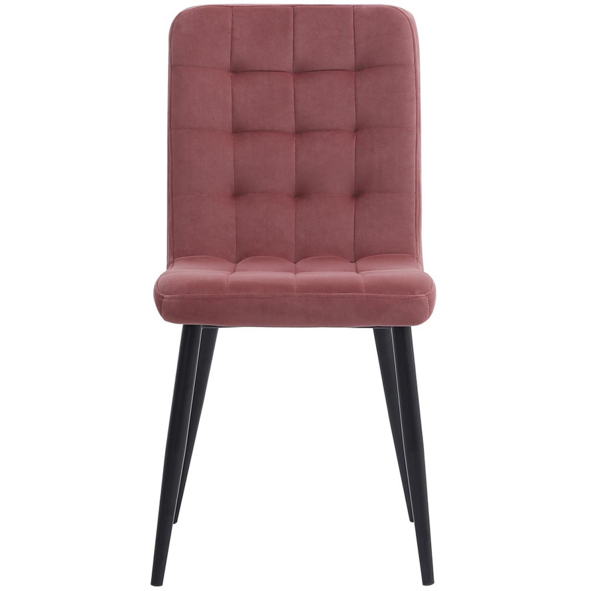 Stylish Velvet Dining Chair Set Of 4 - Pink – image 4