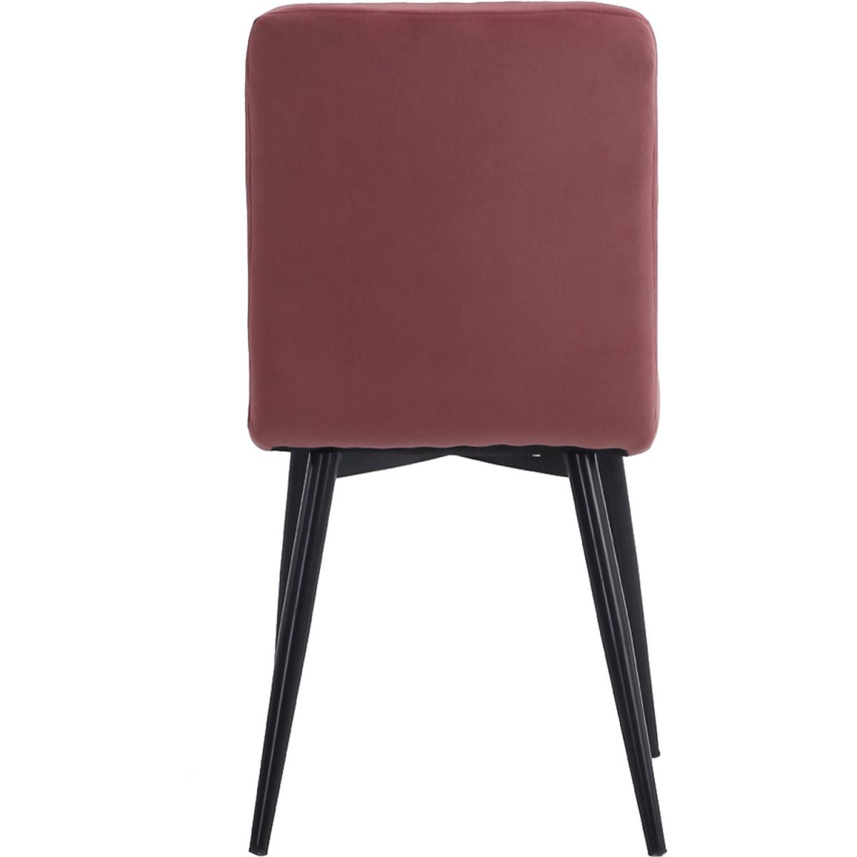 Stylish Velvet Dining Chair Set Of 4 - Pink – image 7