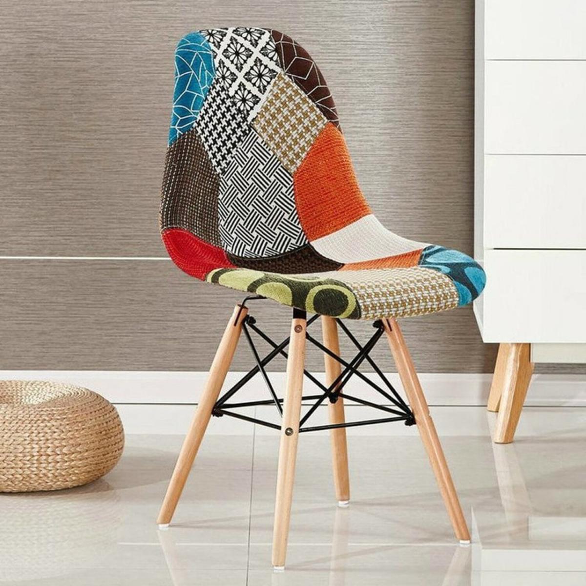 Moda Patchwork Eiffel Chair, Set of 4 - Multi-coloured – image 2