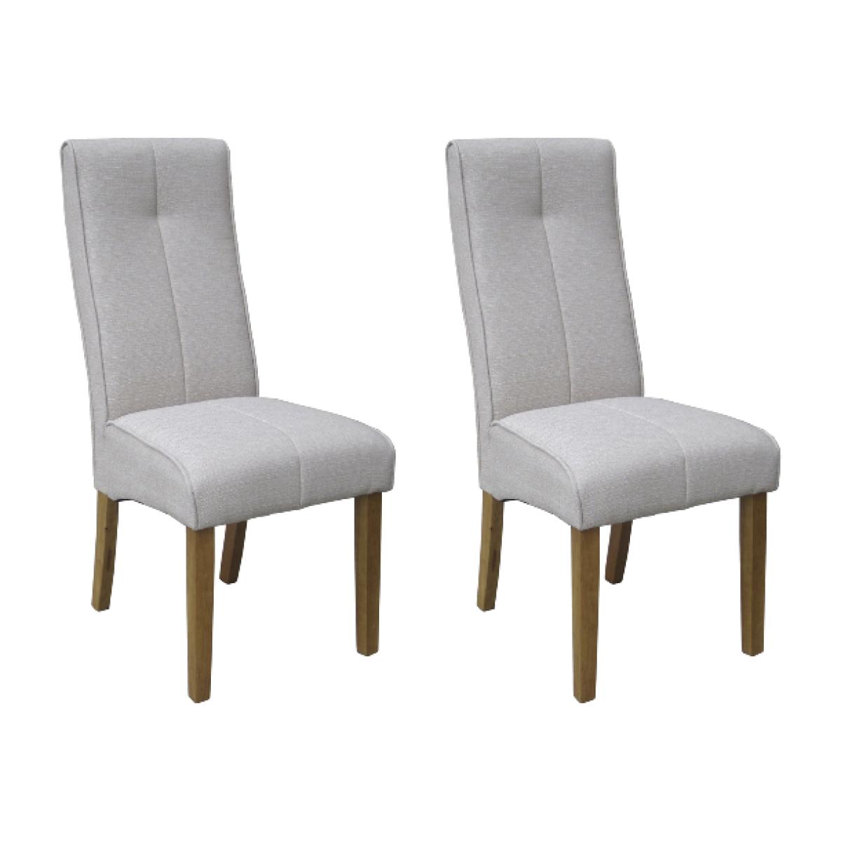 Pair of Milan Dining Chairs - Mink