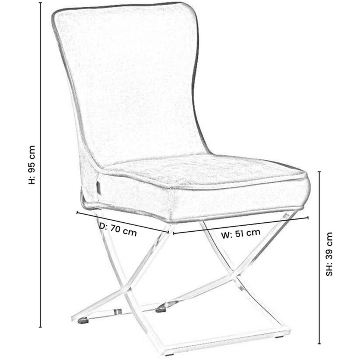 Trafalgar Lux Velvet Dining Chair Set of 4 - Light Grey – image 2