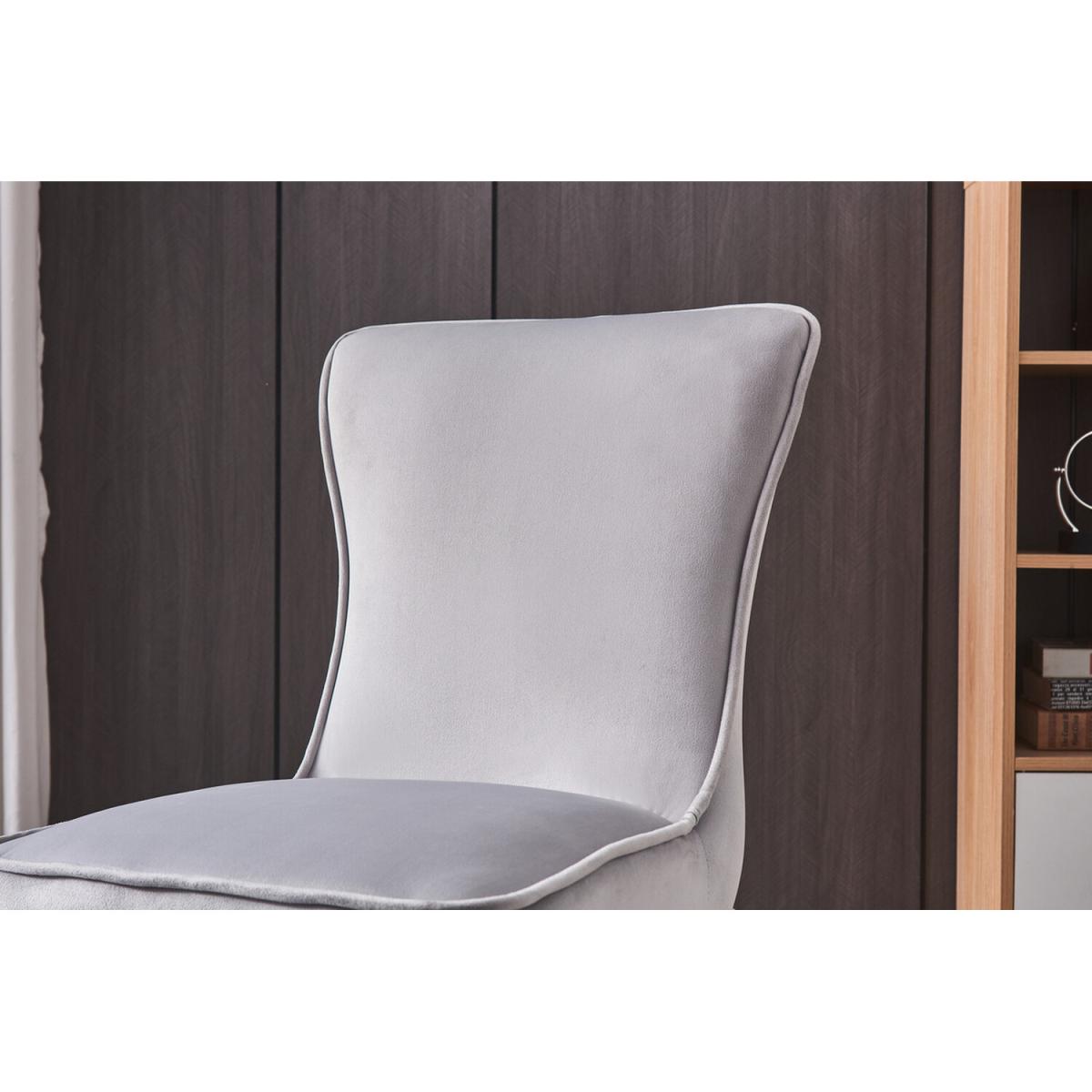 Trafalgar Lux Velvet Dining Chair Set of 4 - Light Grey – image 4