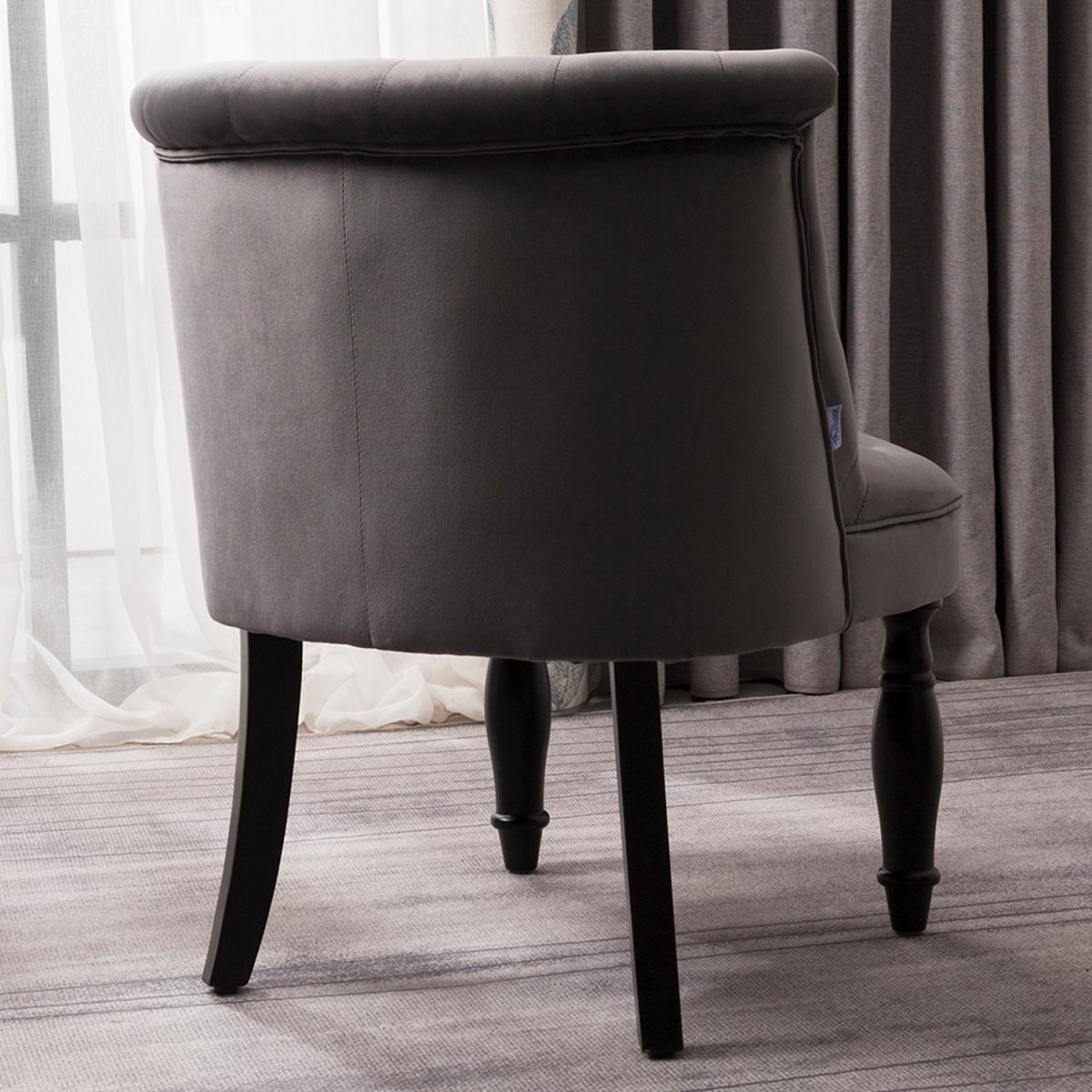 Velvet Classic Dining Chair - Grey – image 4