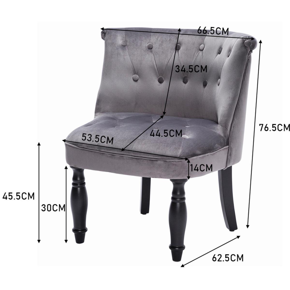 Velvet Classic Dining Chair - Grey – image 6