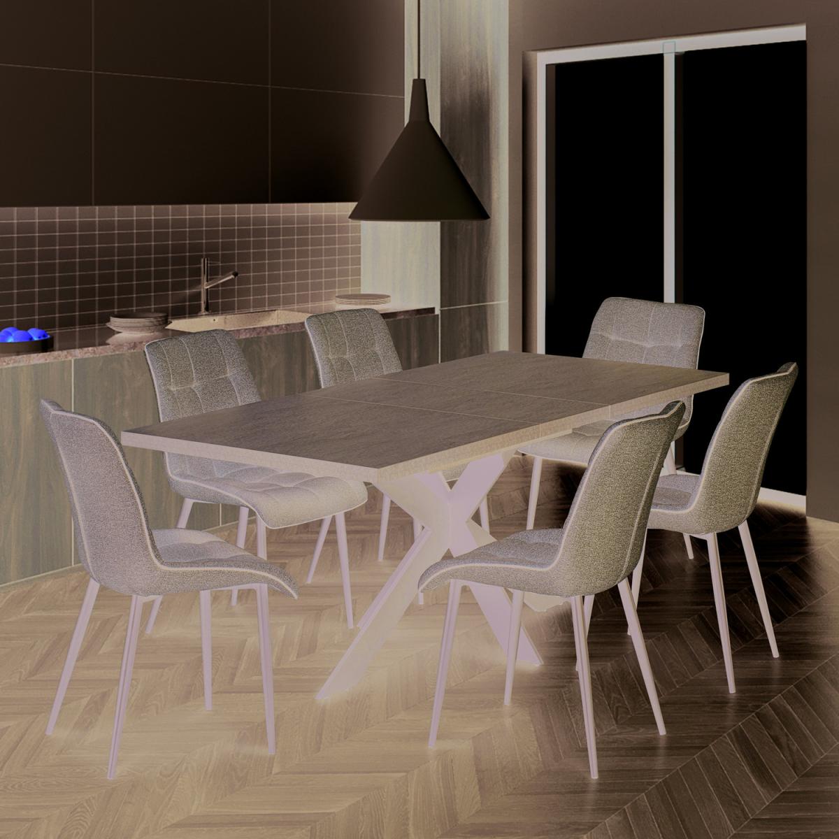 Grey Fabric Picasso Dining Chair - Grey – image 3