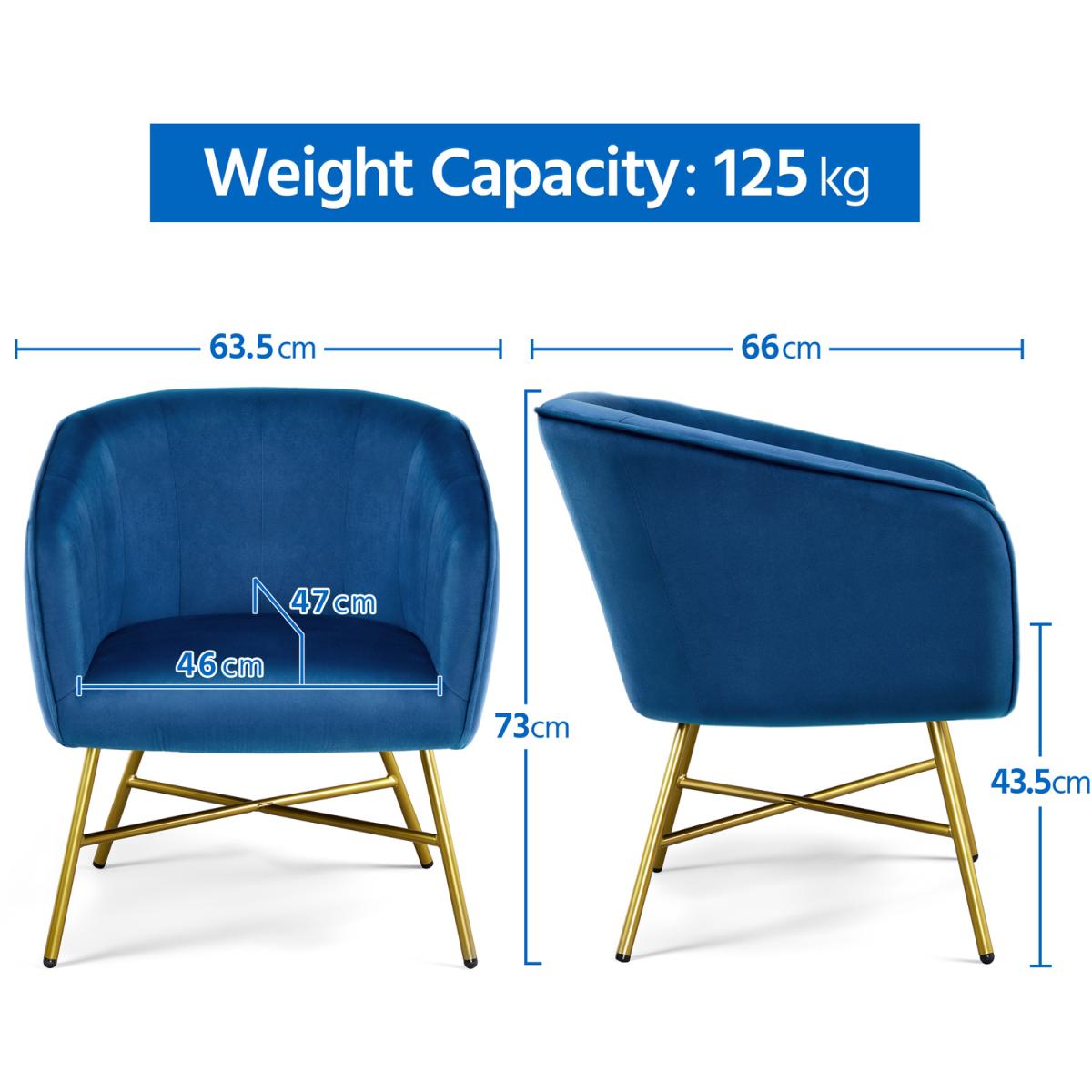 Barrel Contemporary Dining Chair - Dark Blue – image 2