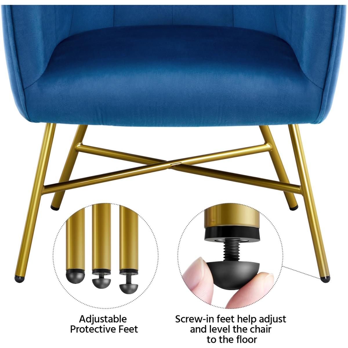 Barrel Contemporary Dining Chair - Dark Blue – image 4